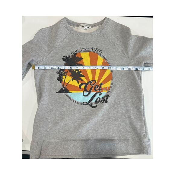 Rebecca Minkoff "Get Lost" Crewneck Sweatshirt Size XS Beach Vacation Comfort - Picture 7 of 8